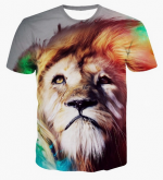 Camiseta 3D Leão